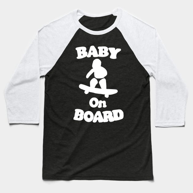 Baby on Board Baseball T-Shirt by RoserinArt